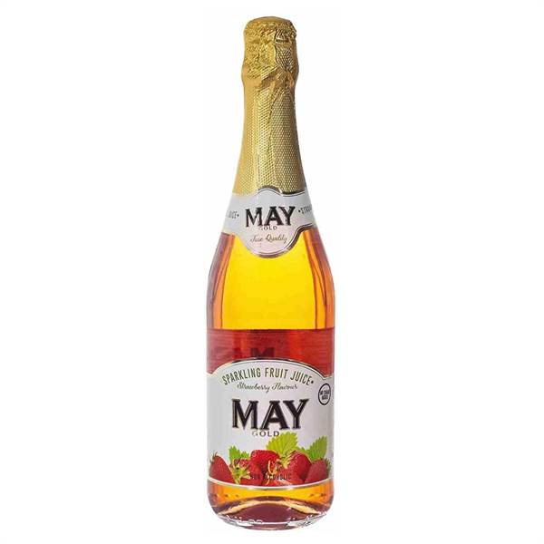 May Gold Strawberry Sparkling Fruit Juice Imported